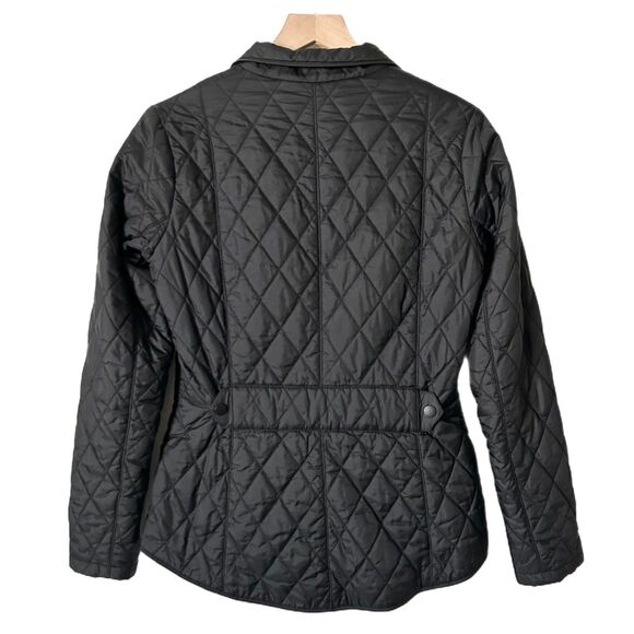 Barbour Flyweight Cavalry Quilt Jacket in Classic Black Size 6 - Picture 6 of 9
